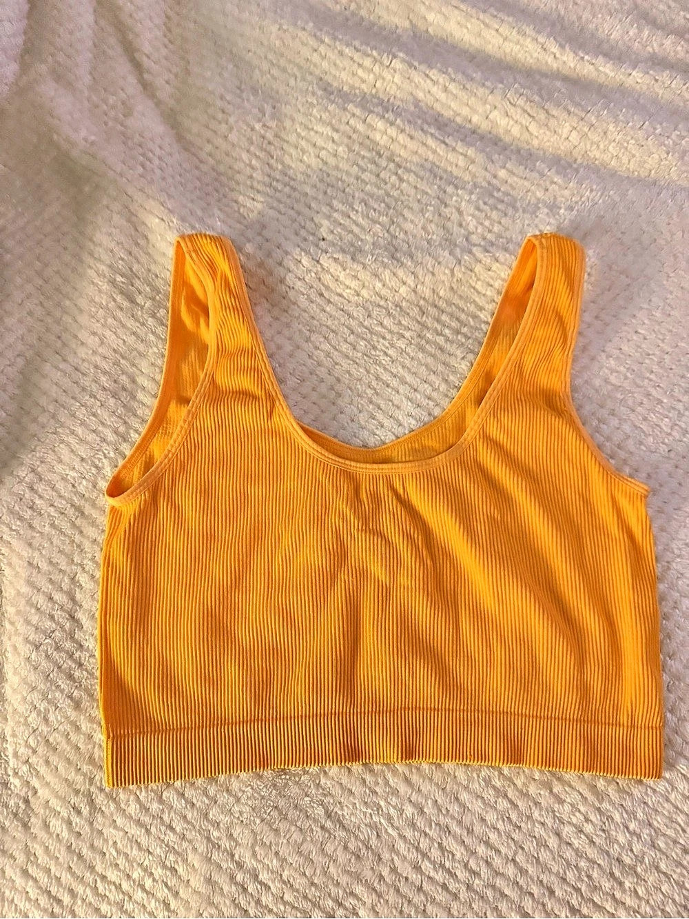 PAC Ribbed Sports Tank in Orange Size Medium Like New